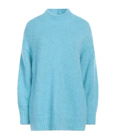 Isabel Marant Solid Long-sleeve Knit Sweater In Blue