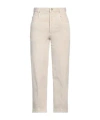 Isabel Marant Solid Minimal Straight Leg Jeans In Neutral