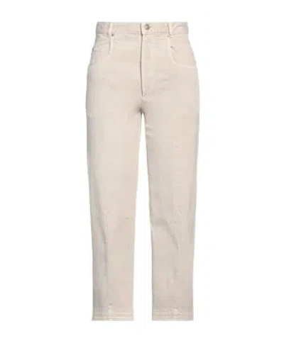 Isabel Marant Solid Minimal Straight Leg Jeans In Neutral