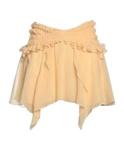 Isabel Marant Solid Pleated Skirt In Brown