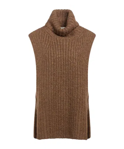 Isabel Marant Solid Sleeveless Knit Vest In Brown