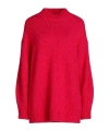 Isabel Marant Solid Turtleneck Knit Sweater In Red