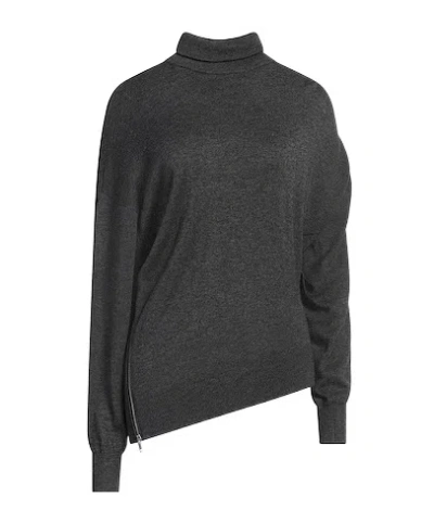 Isabel Marant Solid Turtleneck Long Sleeve Knit Sweater In Gray