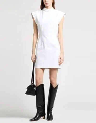 Isabel Marant Solid White Stand Collar Bodycon Mini Dress