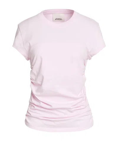 Isabel Marant Solidcolor Crewneck Shortsleeve Tshirt In Pink