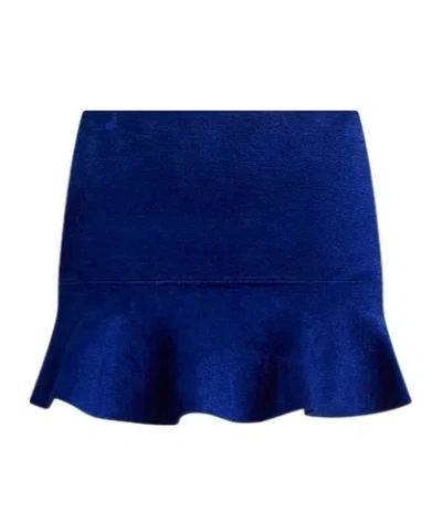 Isabel Marant Solid-color Flared Skirt In Blue