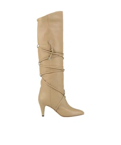 Isabel Marant Solidcolor Pointedtoe Leather Boots In Multi