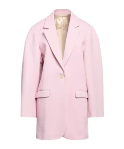 Isabel Marant Solidcolor Woolen Coat In Pink