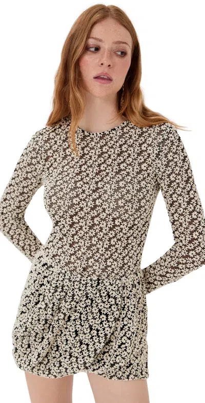 Isabel Marant Soline Top Ecru/black In Multi