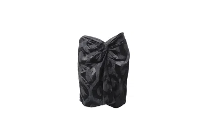 Isabel Marant Sophy Twisted Front Skirt In Black Viscose