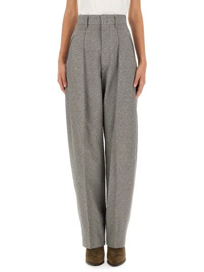 Isabel Marant Pinstriped Wide-leg Pants In Powder