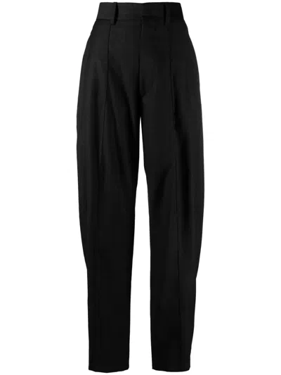 Isabel Marant Sopiavea Wide Wool Pants In Grey