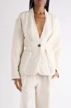 Isabel Marant Soraya Linen-silk Blazer In Brown