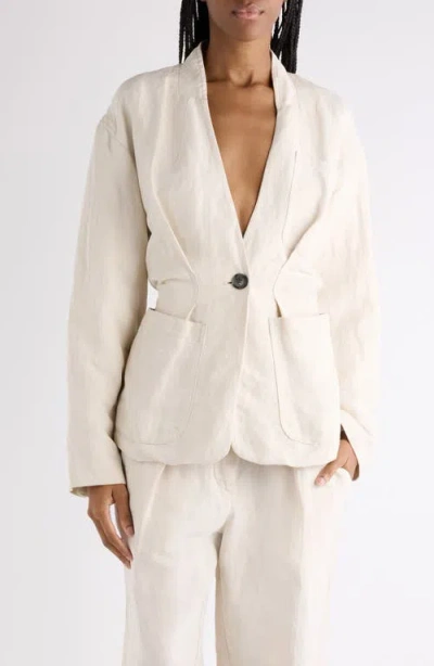 Isabel Marant Soraya Linen & Silk Jacket In Brown