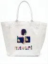 Isabel Marant Spacious Off-white Shoulder Bag With Textured Embroidery In White