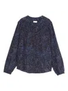 Isabel Marant Speckled Pleated Blouse In Multi