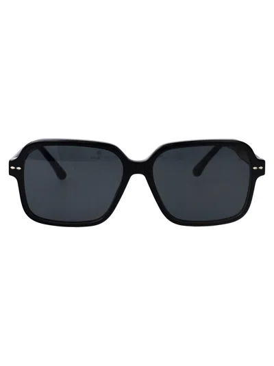 Isabel Marant Square Acetate Sunglasses In Black