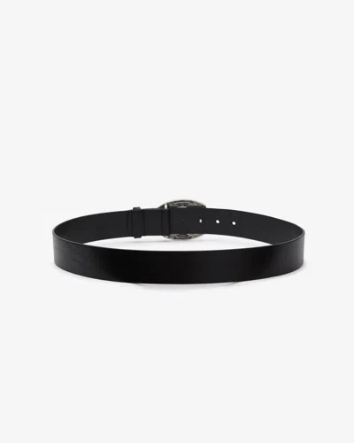 Isabel Marant Square Buckle Belt In Black