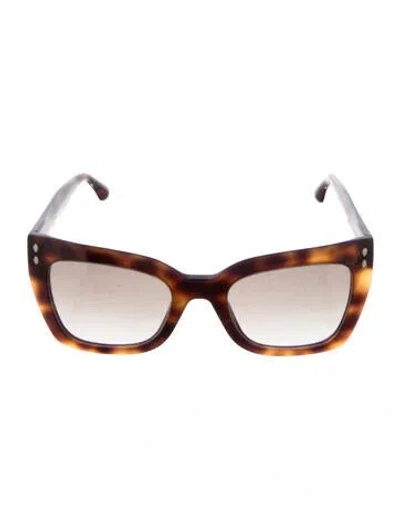 Pre-owned Isabel Marant Square Gradient Sunglasses In Brown