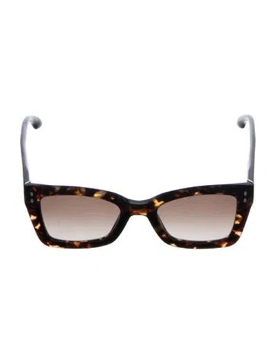 Pre-owned Isabel Marant Square Gradient Sunglasses In Brown