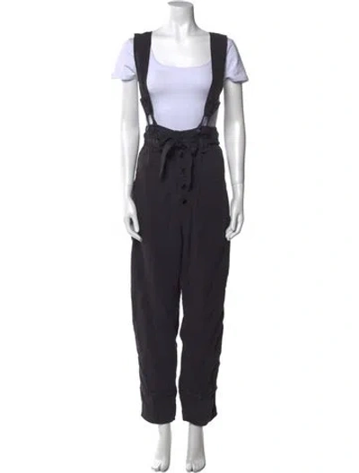 Pre-owned Isabel Marant Square Neckline Jumpsuit In Black