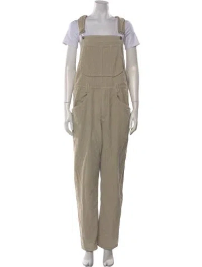 Pre-owned Isabel Marant Square Neckline Jumpsuit In Neutral