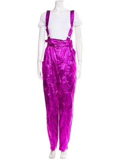Pre-owned Isabel Marant Square Neckline Jumpsuit In Purple