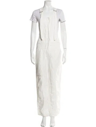 Pre-owned Isabel Marant Square Neckline Jumpsuit In White