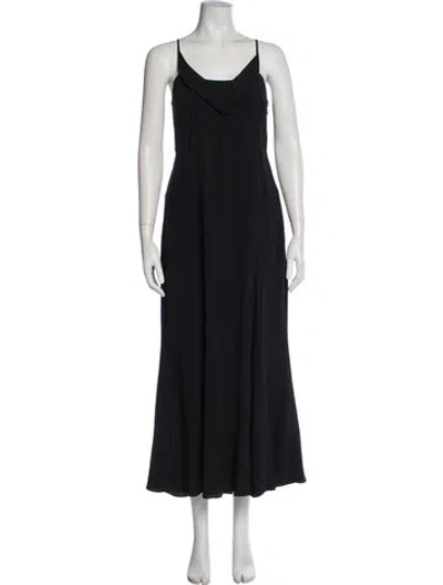Pre-owned Isabel Marant Square Neckline Long Dress In Gray