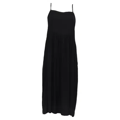 Isabel Marant Square Neckline Midi Dress In Black Polyester