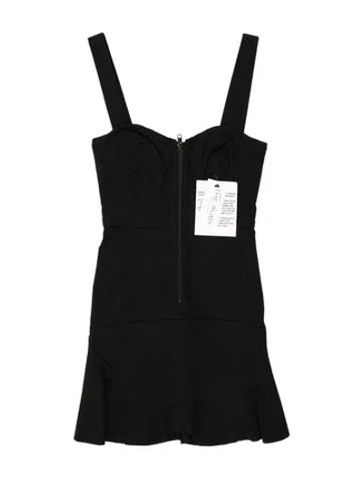 Pre-owned Isabel Marant Square Neckline Mini Dress In Black