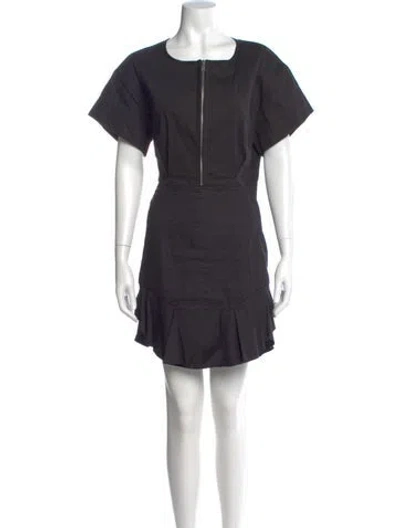 Pre-owned Isabel Marant Square Neckline Mini Dress In Gray