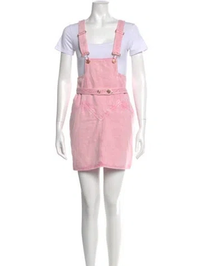 Pre-owned Isabel Marant Square Neckline Mini Dress In Pink