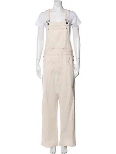 Pre-owned Isabel Marant Square Neckline Overalls In Neutrals