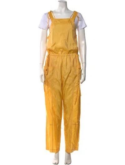 Pre-owned Isabel Marant Square Neckline Overalls In Yellow