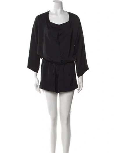 Pre-owned Isabel Marant Square Neckline Romper In Black