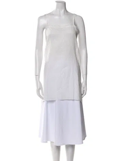 Pre-owned Isabel Marant Square Neckline Sleeveless Tunic In White
