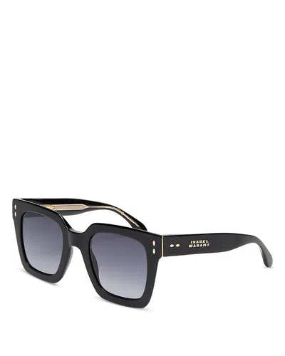 Isabel Marant Square Sunglasses, 51mm In Black/smoke
