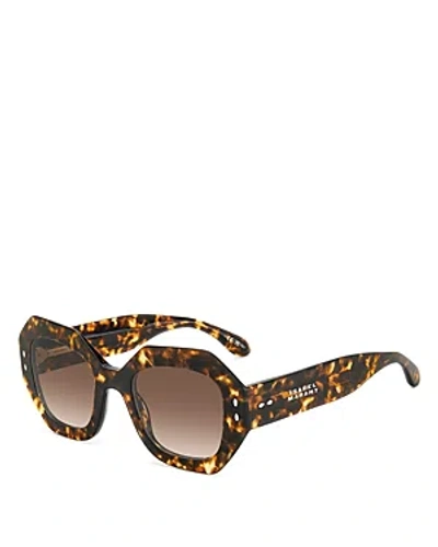 Isabel Marant Square Sunglasses, 52mm In Havana/brown Gradient