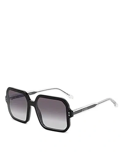 Isabel Marant Women's Black & Gray Gradient Oversized Square Sunglasses In Black/gray Gradient