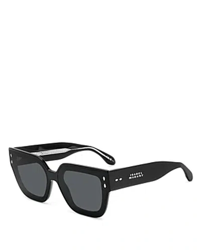 Isabel Marant Square Sunglasses, 65mm In Black/gray Solid