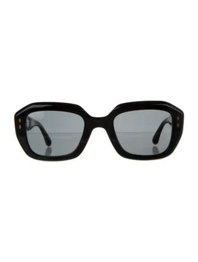 Pre-owned Isabel Marant Square Tinted Sunglasses In Black