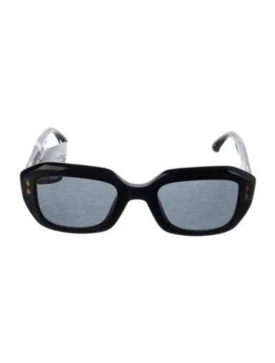 Pre-owned Isabel Marant Square Tinted Sunglasses In Black/gold