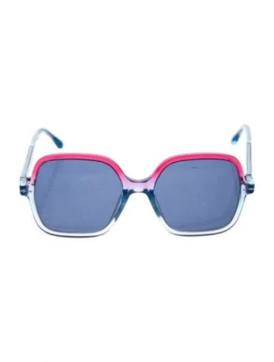 Pre-owned Isabel Marant Square Tinted Sunglasses In Blue