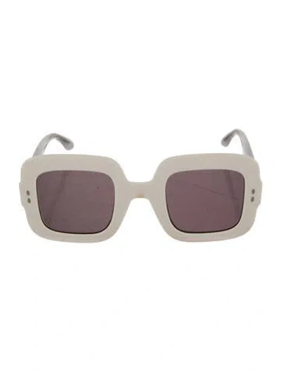 Pre-owned Isabel Marant Square Tinted Sunglasses In White