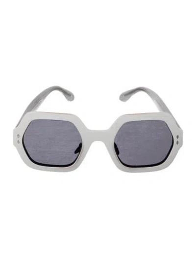 Pre-owned Isabel Marant Square Tinted Sunglasses In White