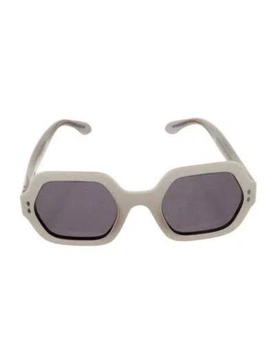 Pre-owned Isabel Marant Square Tinted Sunglasses In White
