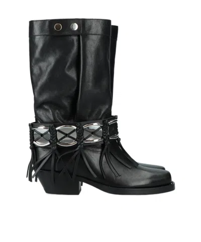 Isabel Marant Square Toe Ankle Boots In Black