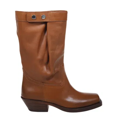 Isabel Marant Square-toed Short Boots In Brown