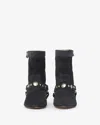 Isabel Marant Stania Studded Suede Ankle Boots In Black
